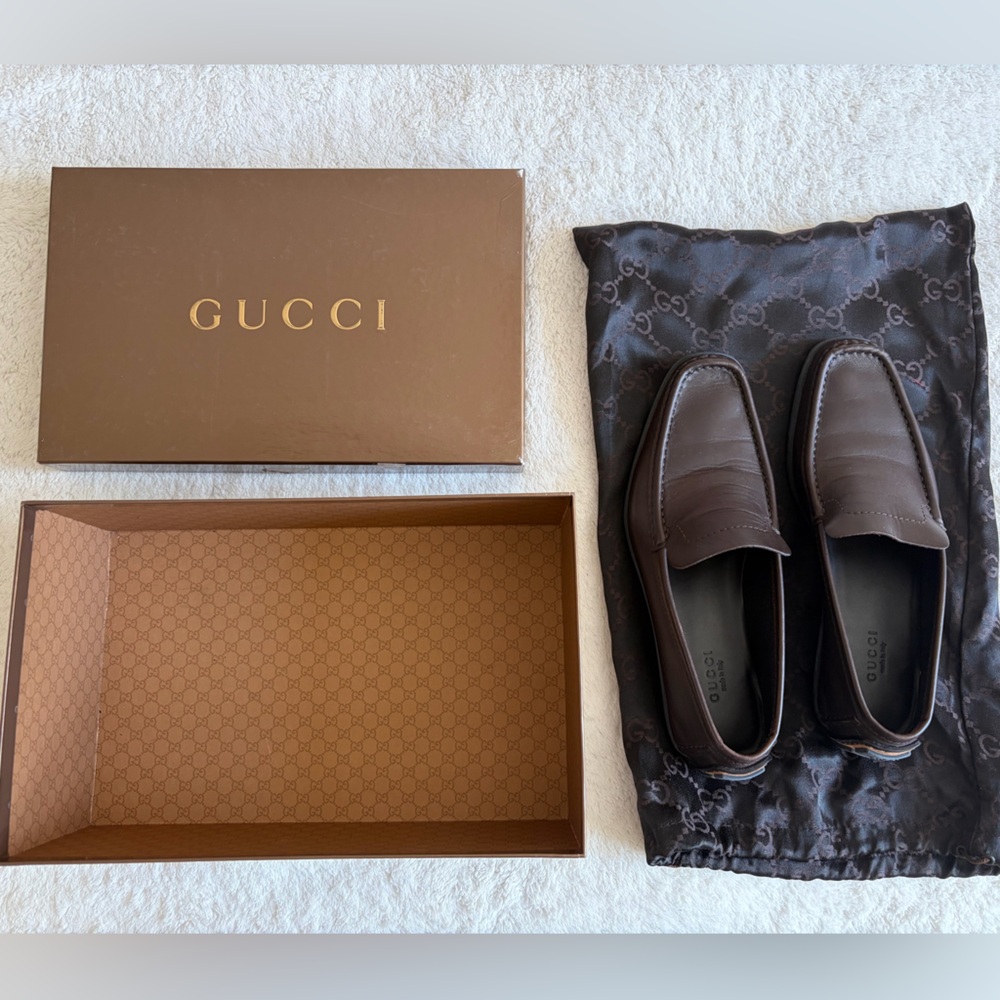 Gucci Leather Loafer with Rubber Soles